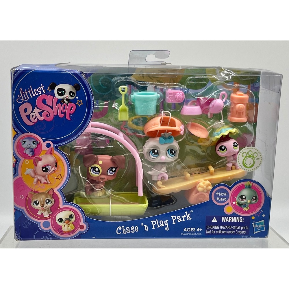 2009 Littlest Pet Shop-Chase 'n Play Park #1474-#1476 BRAND NEW